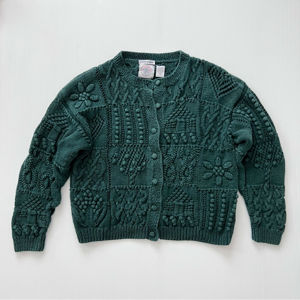 Sold @ebay Vintage Cape Isle Knitters Knitted by hand Cardigan Sweater - Picture 4 of 8